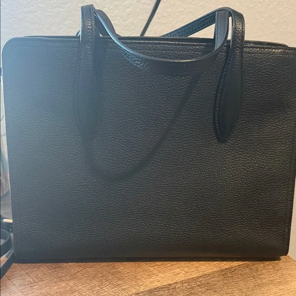 Kate Spade Black Leather Shoulder Bag with Tassels - Picture 2 of 6